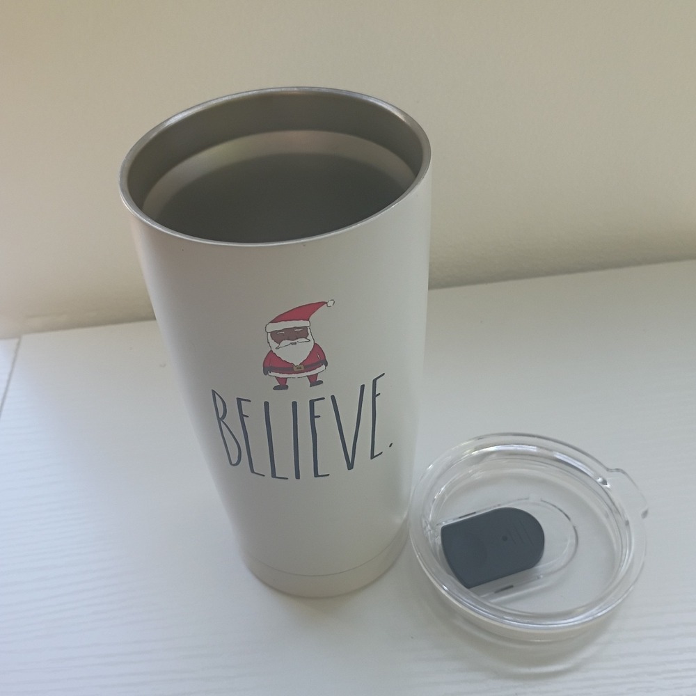 Rae Dunn BELIEVE SANTA Stainless Steel Insulated Travel TUMBLER 17oz Christmas - Picture 7 of 7